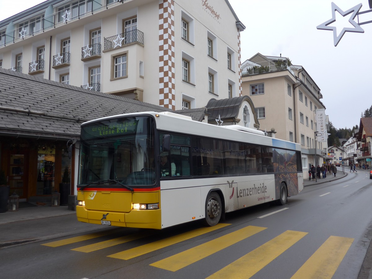 (168'269) - Bossi&Hemmi, Tiefencastel - GR 76'554 - Volvo/Hess (ex Dnser, Trimmis; ex PostAuto Graubnden; ex P 25'676) am 2. Januar 2016 in Lenzerheide, Post