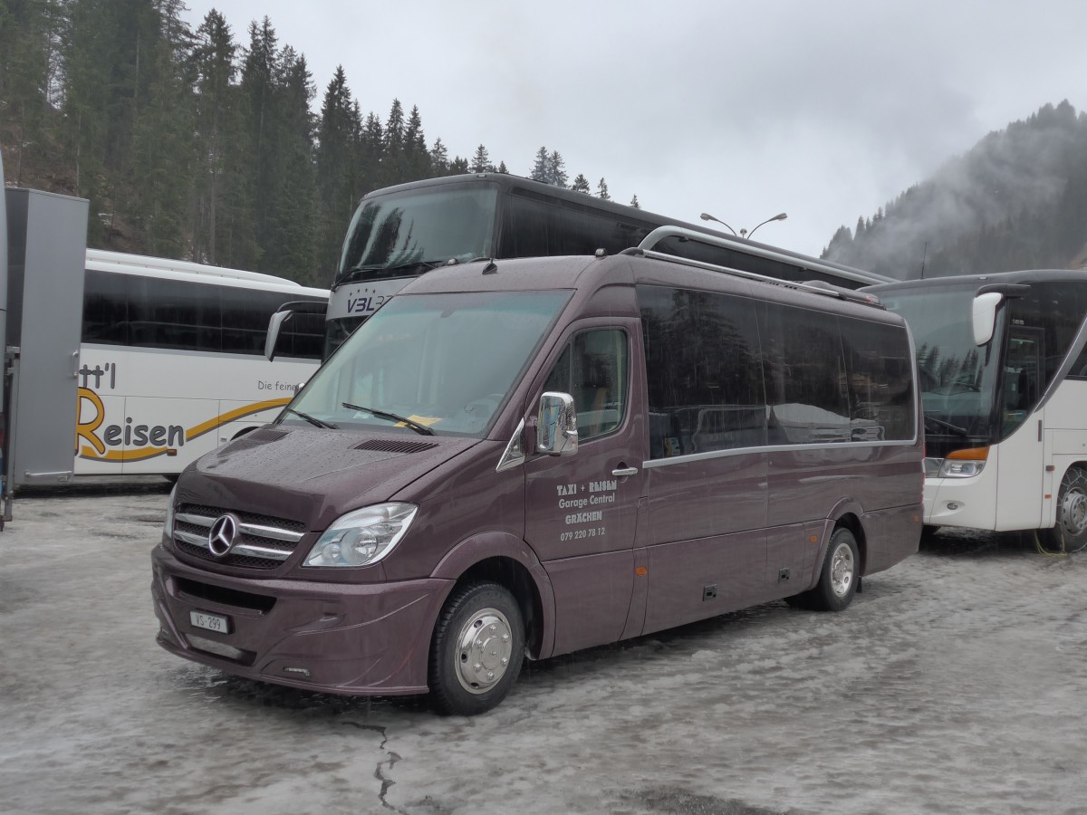 (168'342) - Garage Central, Grchen - VS 299 - Mercedes am 9. Januar 2016 in Adelboden, ASB