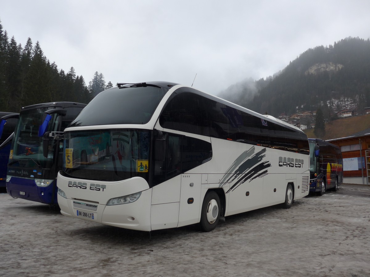 (168'365) - Aus Frankreich: Cars Est, Habsheim - BK 266 LT - Neoplan am 9. Januar 2016 in Adelboden, ASB