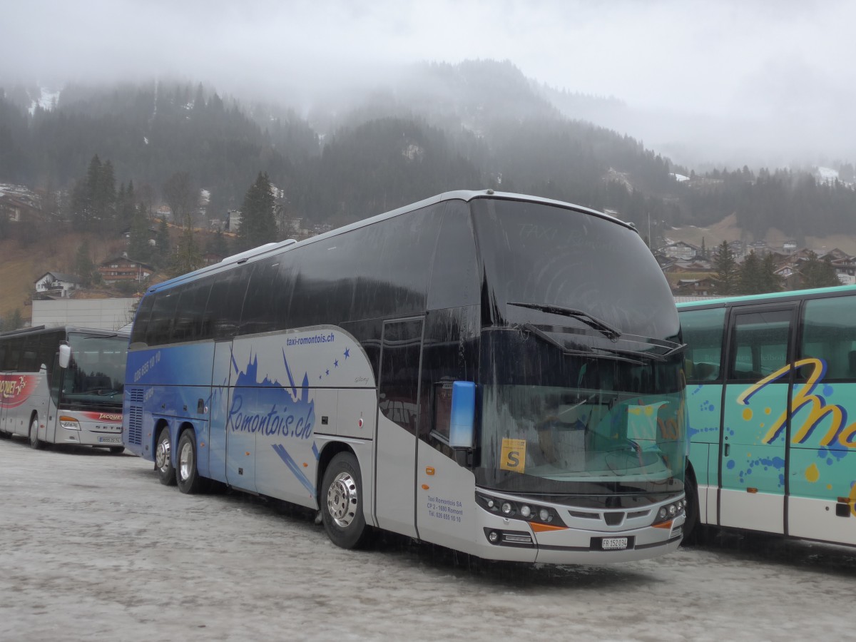 (168'378) - Taxi Romontois, Romont - FR 152'034 - MAN/Beulas am 9. Januar 2016 in Adelboden, ASB