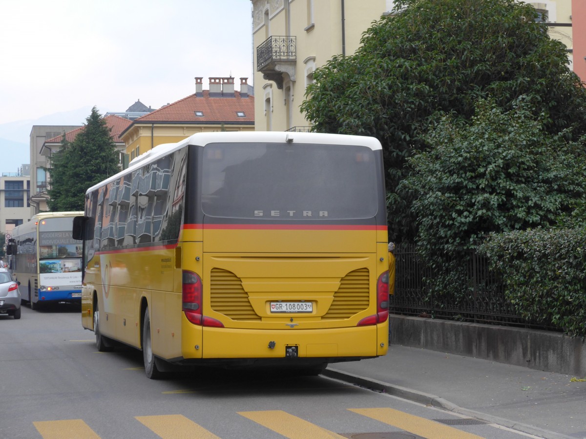 (168'677) - TpM, Mesocco - Nr. 3/GR 108'003 - Setra am 6. Februar 2016 in Bellinzona, Fermata provvisoria