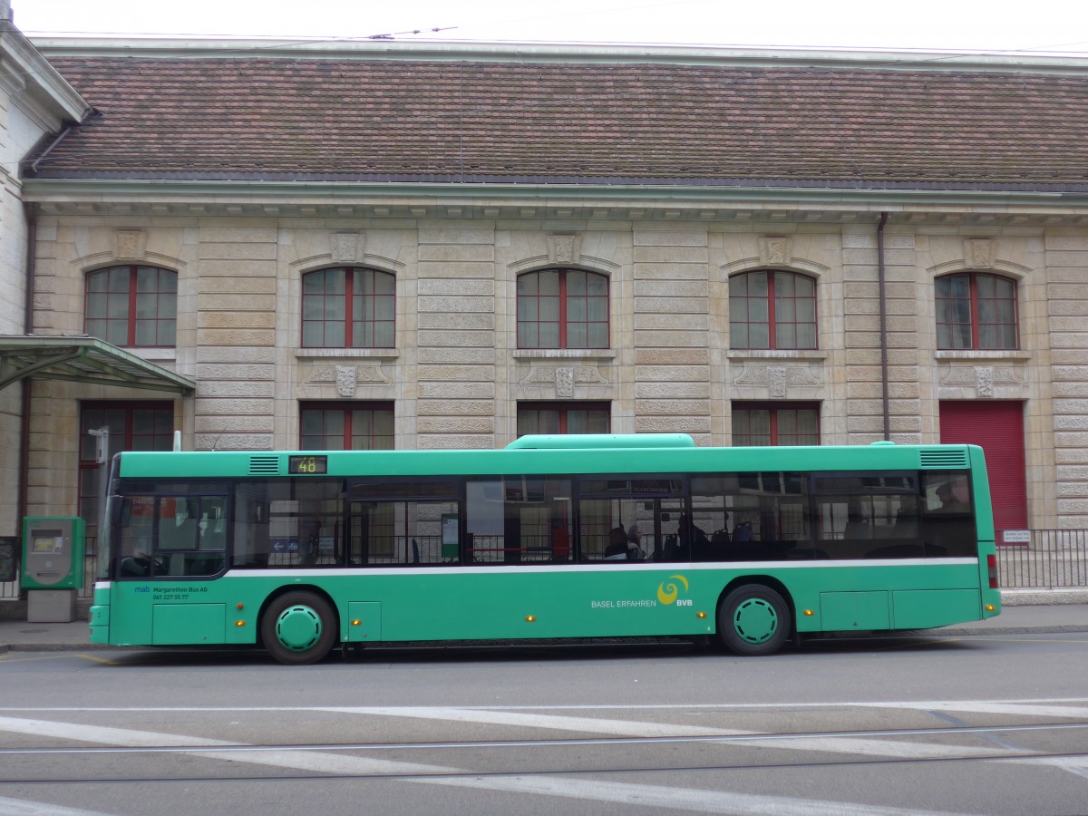 (168'741) - MAB Basel - Nr. 29/BS 99'400 - MAN (ex BVB Basel Nr. 823) am 20. Februar 2016 beim Bahnhof Basel