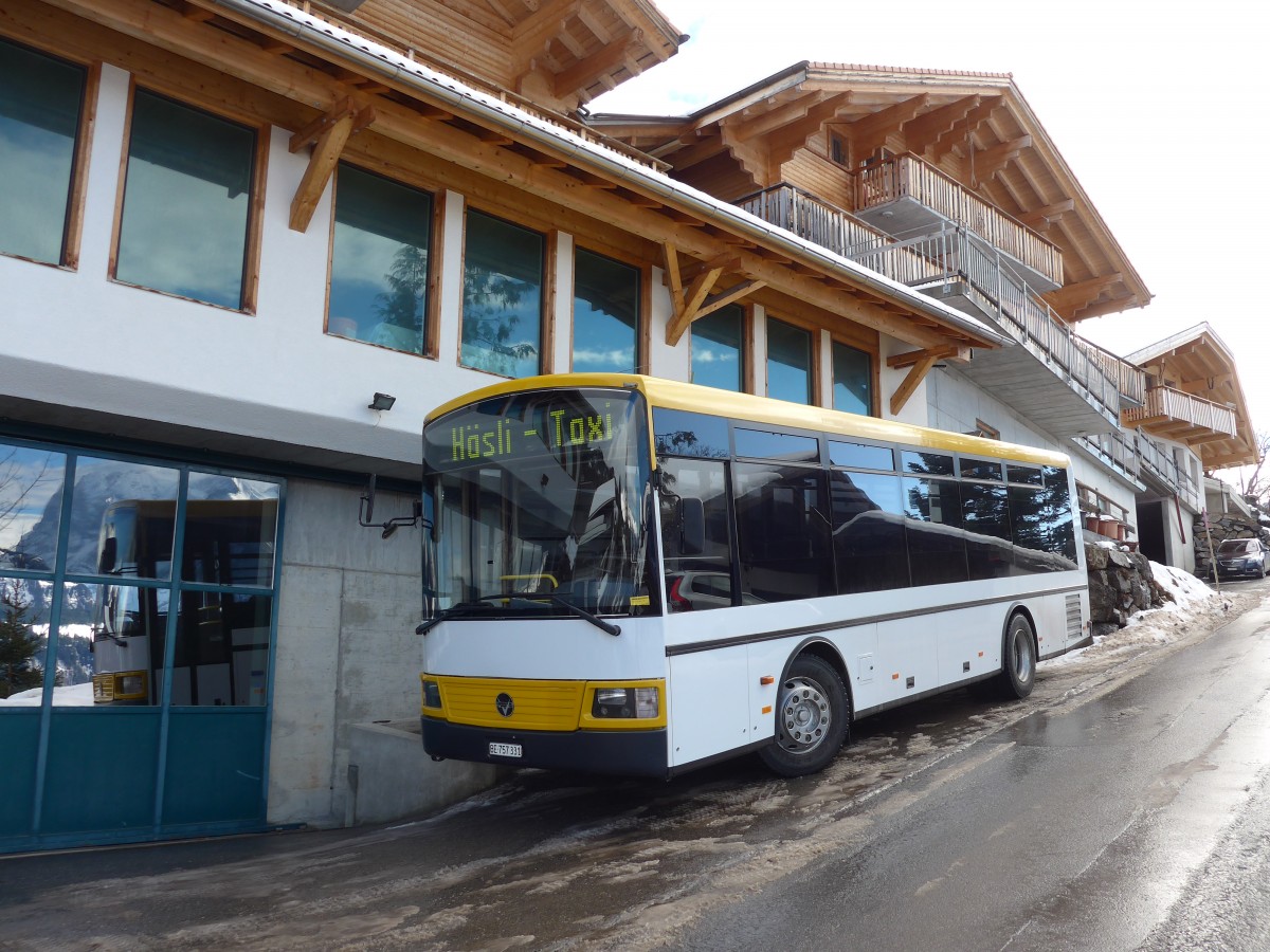 (168'811) - Schaad, Wasserwendi - BE 757'331 - Vetter (ex AVG Grindelwald Nr. 15) am 21. Februar 2016 in Wasserwendi-Hasliberg, Garage