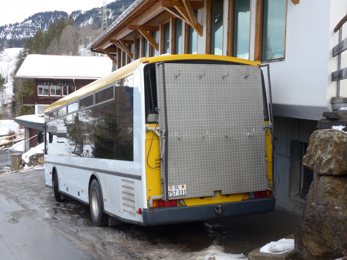 (168'813) - Schaad, Wasserwendi - BE 757'331 - Vetter (ex AVG Grindelwald Nr. 15) am 21. Februar 2016 in Wasserwendi-Hasliberg, Garage