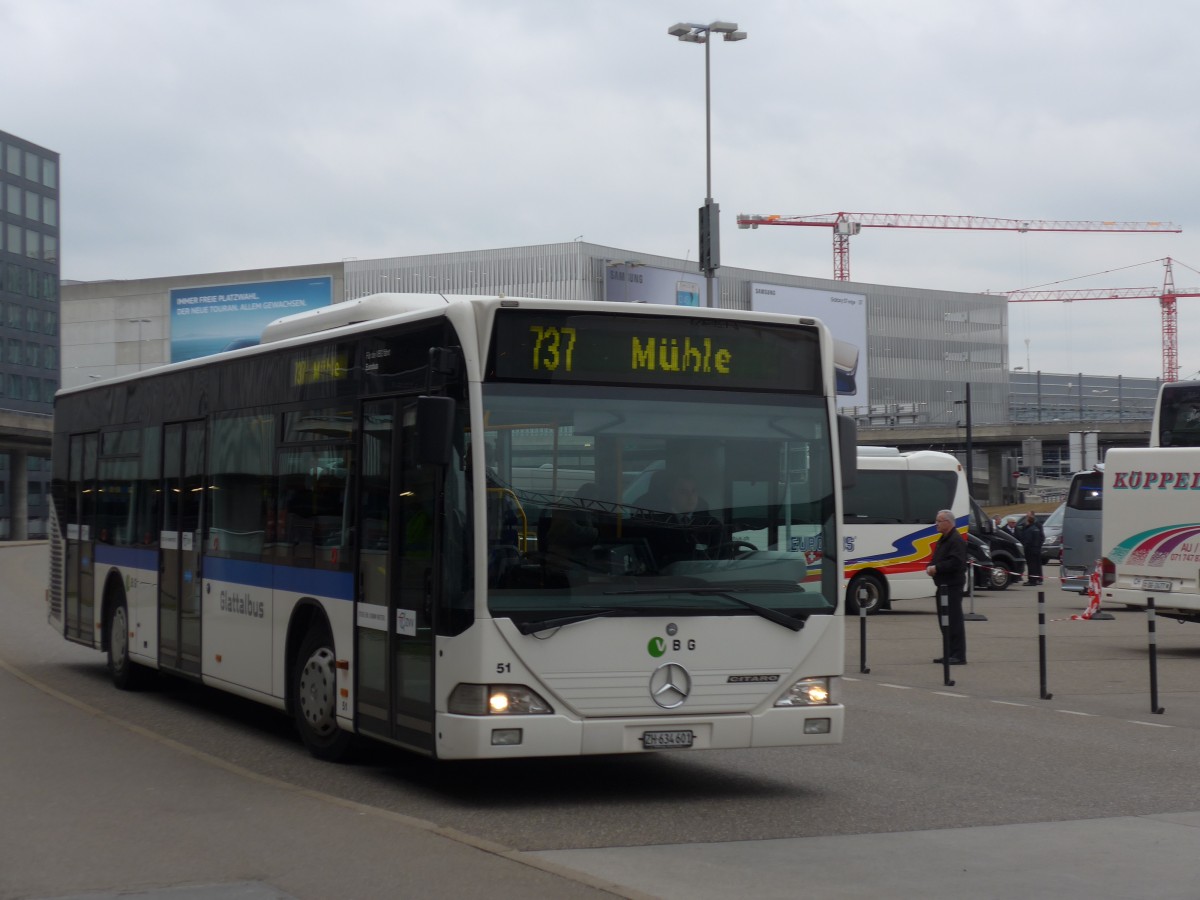 (168'894) - Welti-Furrer, Bassersdorf - Nr. 51/ZH 634'601 - Mercedes (ex Frhlich, Zrich Nr. 601) am 24. Februar 2016 in Zrich, Flughafen