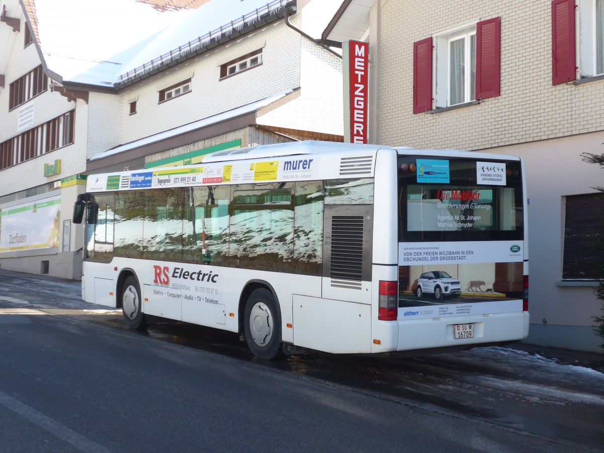 (168'967) - Abderhalden, Wildhaus - SG 16'709 - MAN/Gppel (ex Deutschland) am 27. Februar 2016 in Wildhaus, Hauptstrasse