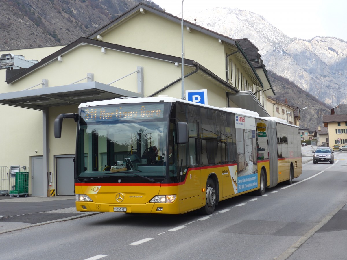 (169'053) - PostAuto Wallis - Nr. 11/VS 241'997 - Mercedes am 6. Mrz 2016 in Leytron, Alte Post