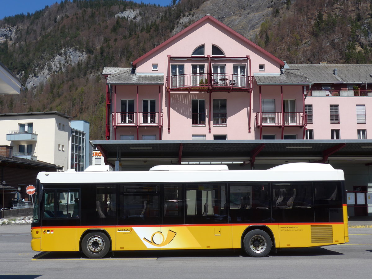 (169'845) - AVG Meiringen - Nr. 68/BE 401'568 - Scania/Hess (ex Nr. 59; ex Steiner, Messen) am 11. April 2016 in Meiringen, Postautostation