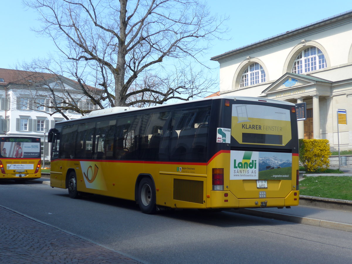 (169'940) - Casutt, Gossau - SG 4693 - Volvo am 12. April 2016 in Heiden, Post