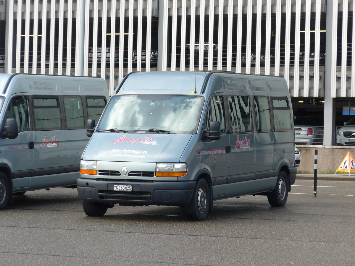 (170'008) - Heini Car, Wngi - TG 160'025 - Renault am 14. April 2016 in Zrich, Flughafen