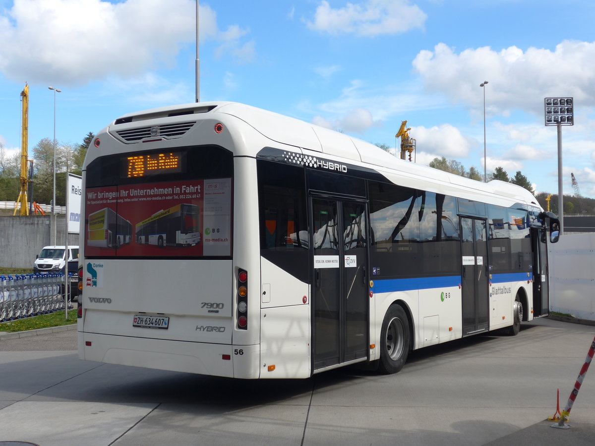 (170'039) - Welti-Furrer, Bassersdorf - Nr. 56/ZH 634'607 - Volvo am 14. April 2016 in Zrich, Flughafen