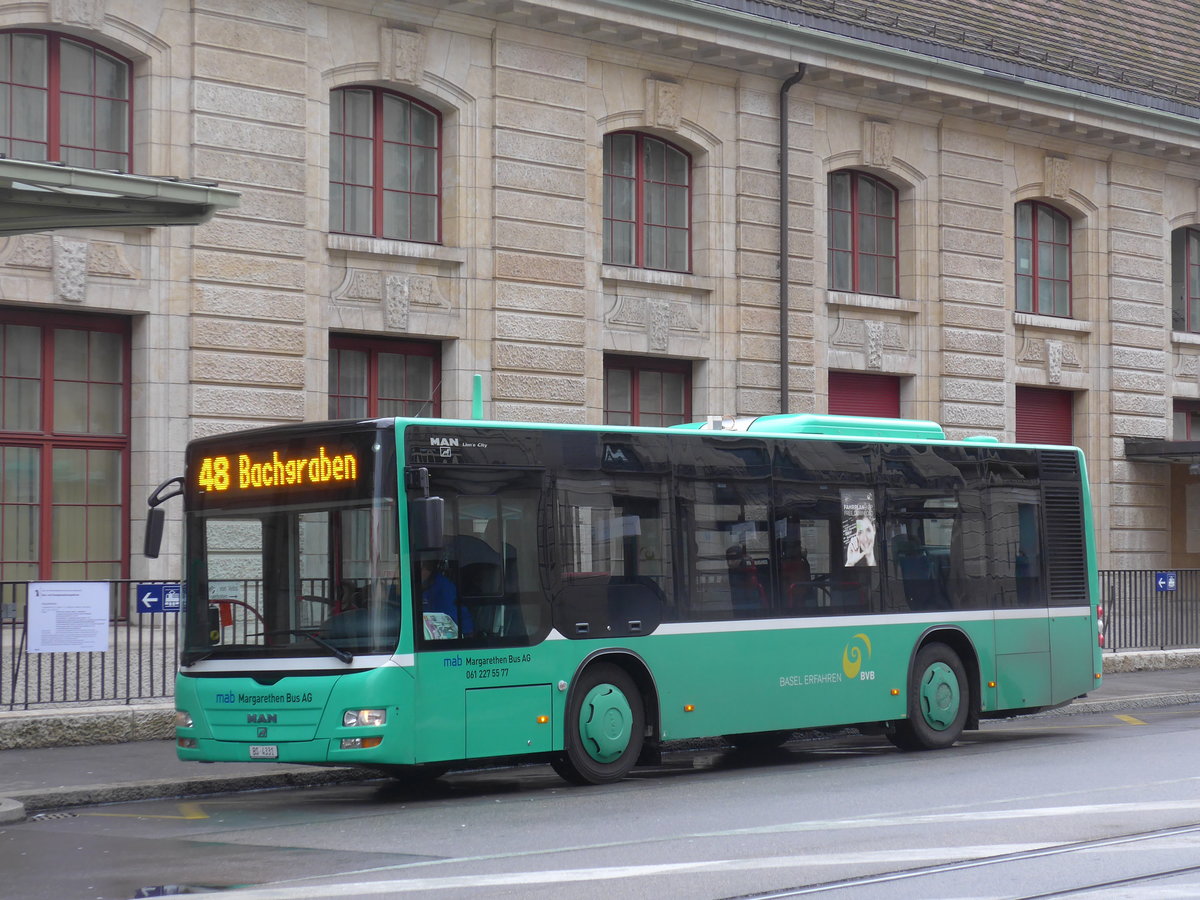 (170'072) - MAB Basel - Nr. 36/BS 4331 - MAN am 16. April 2016 beim Bahnhof Basel