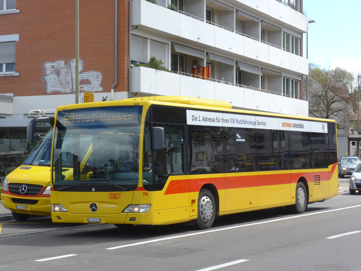 (170'132) - BLT Oberwil - Nr. 76/BL 124'812 - Mercedes am 16. April 2016 in Bottmingen, Schloss