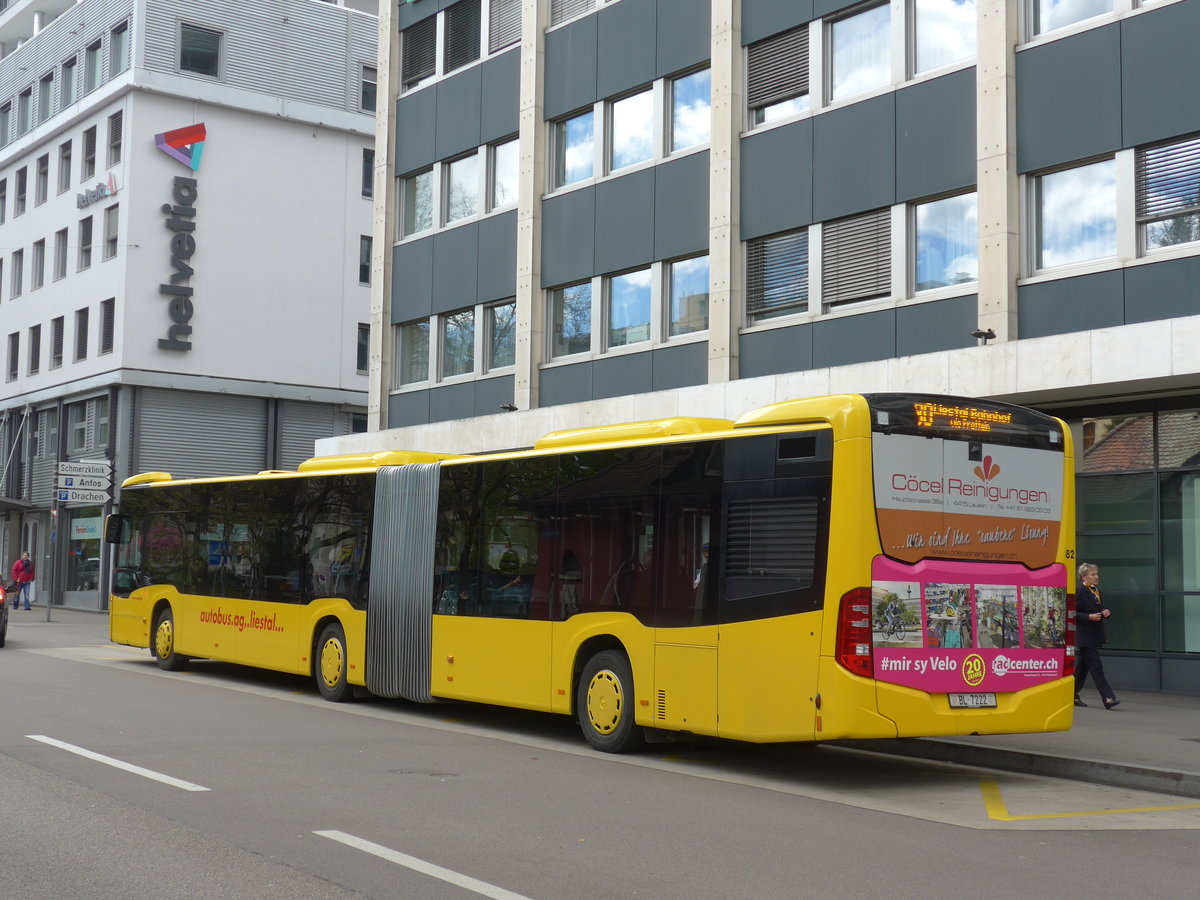 (170'141) - AAGL Liestal - Nr. 82/BL 7222 - Mercedes am 16. April 2016 in Basel, Aeschenplatz