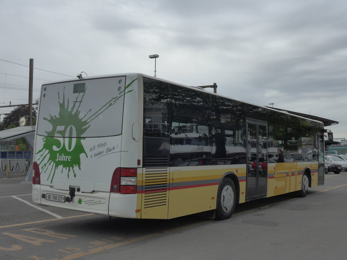 (170'405) - STI Thun - Nr. 127/BE 700'127 - MAN am 9. Mai 2016 in Thun, CarTerminal