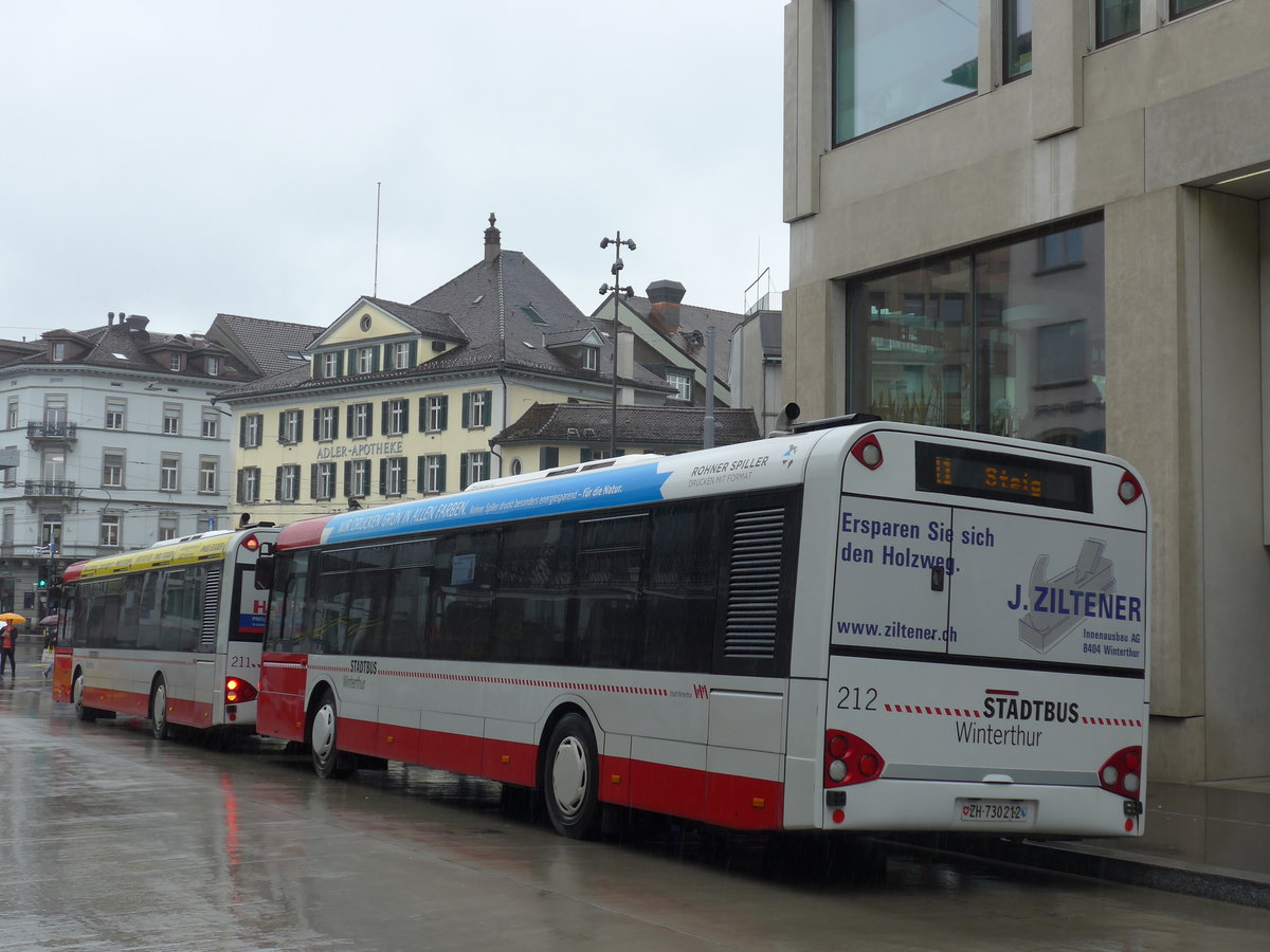 (170'511) - SW Winterthur - Nr. 212/ZH 730'212 - Solaris am 13. Mai 2016 beim Hauptbahnhof Winterthur