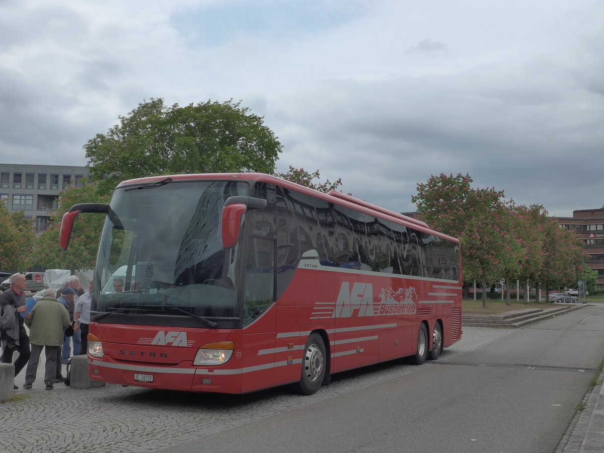 (171'010) - Aus der Schweiz: AFA Adelboden - Nr. 23/BE 26'709 - Setra (ex Blaguss, A-Wien Nr. 5402) am 19. Mai 2016 in Ulm, Hotel Maritim