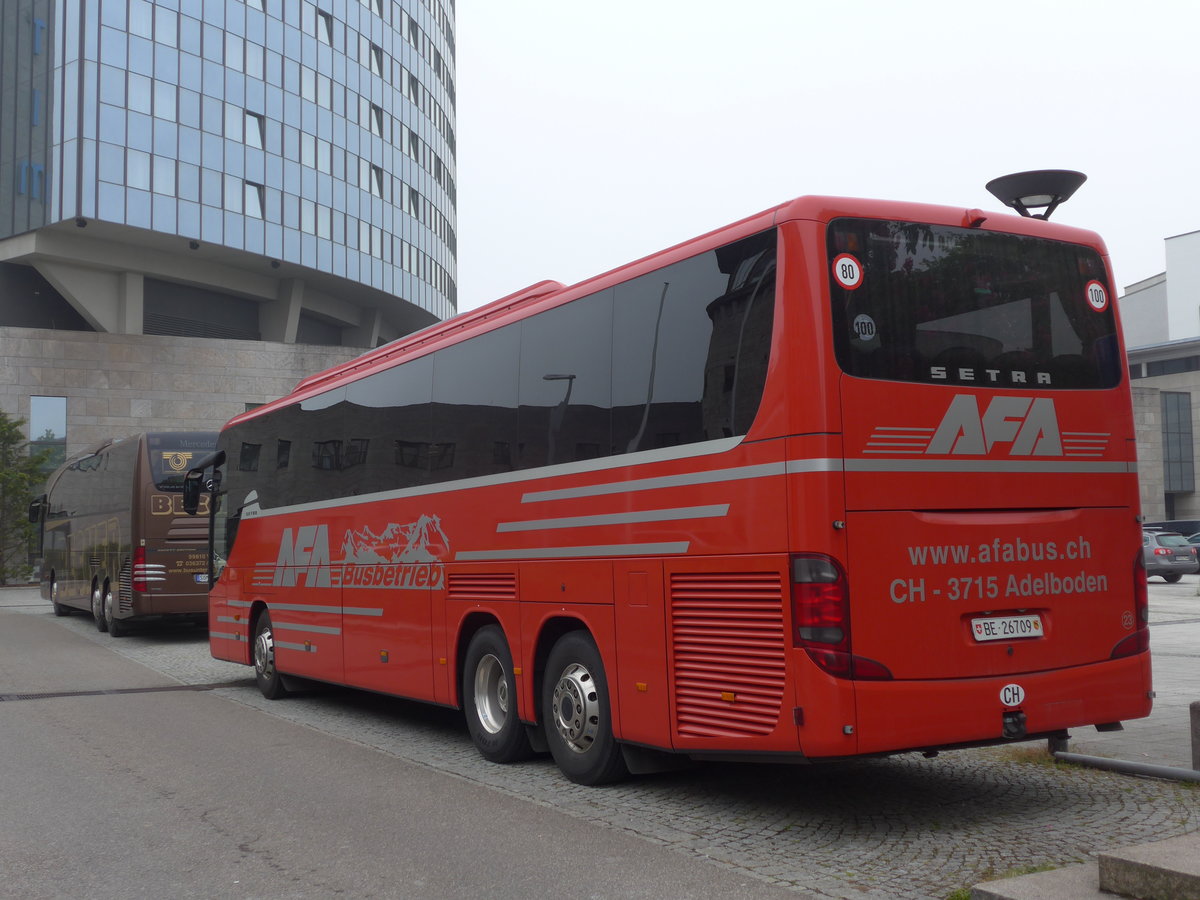 (171'108) - Aus der Schweiz: AFA Adelboden - Nr. 23/BE 26'709 - Setra (ex Blaguss, A-Wien Nr. 5402) am 20. Mai 2016 in Ulm, Hotel Maritim