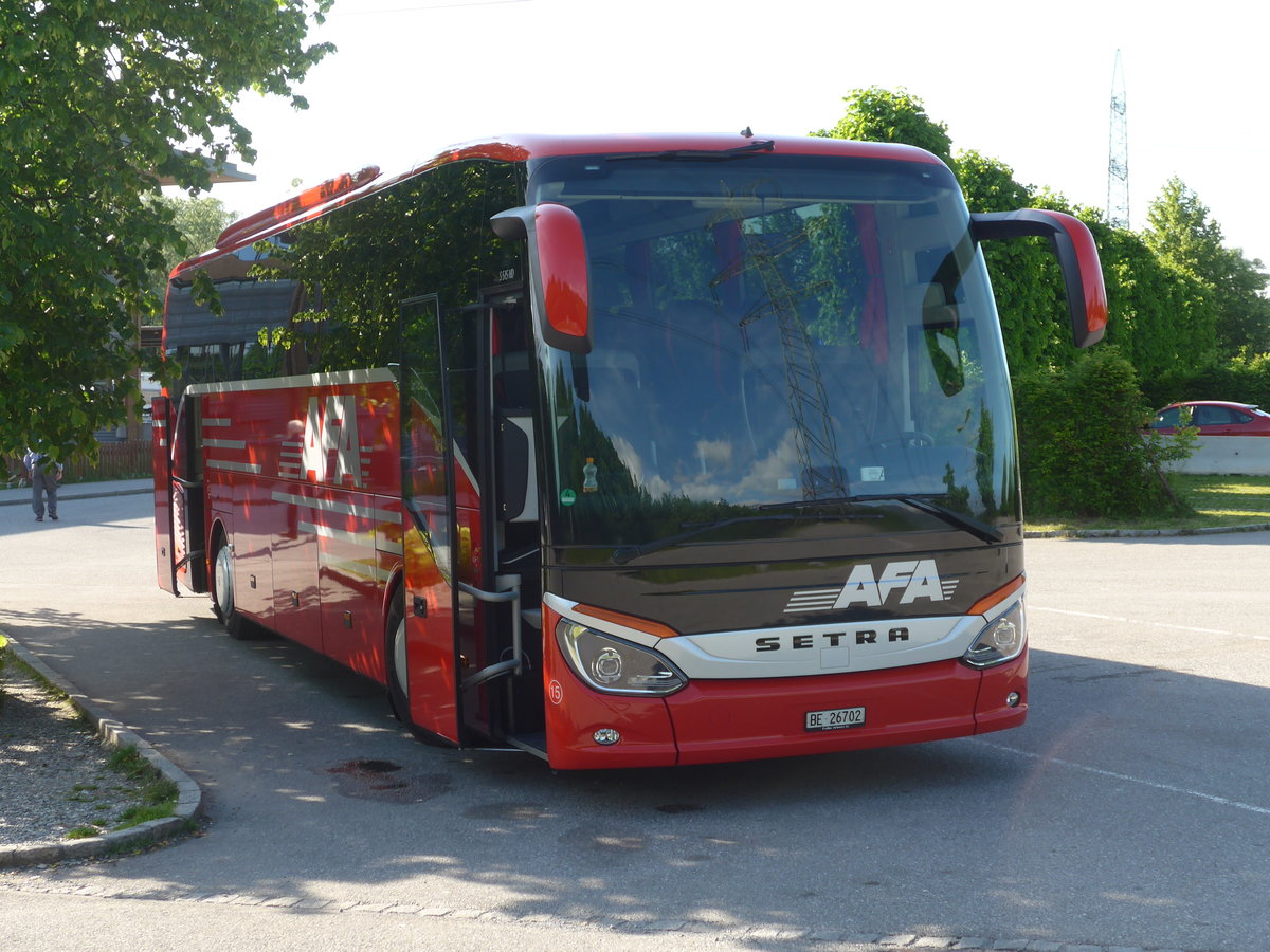 (171'200) - Aus der Schweiz: AFA Adelboden - Nr. 15/BE 26'702 - Setra am 20. Mai 2016 in Hohenems, Rasthof