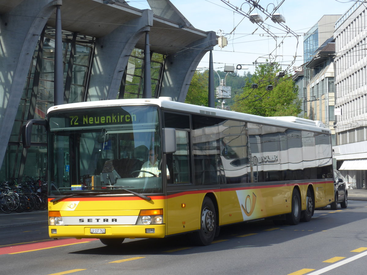 (171'217) - Stirnimann, Neuenkirch - Nr. 45/LU 137'763 - Setra am 22. Mai 2016 beim Bahnhof Luzern