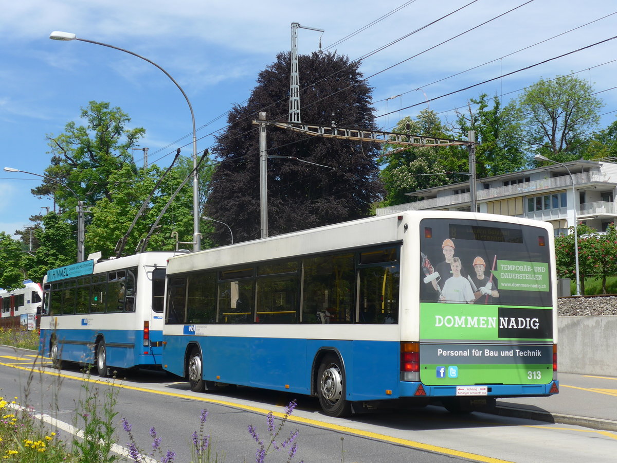 (171'289) - VBL Luzern - Nr. 313 - Lanz+Marti/Hess Personenanhnger am 22. Mai 2016 in Luzern, Verkehrshaus