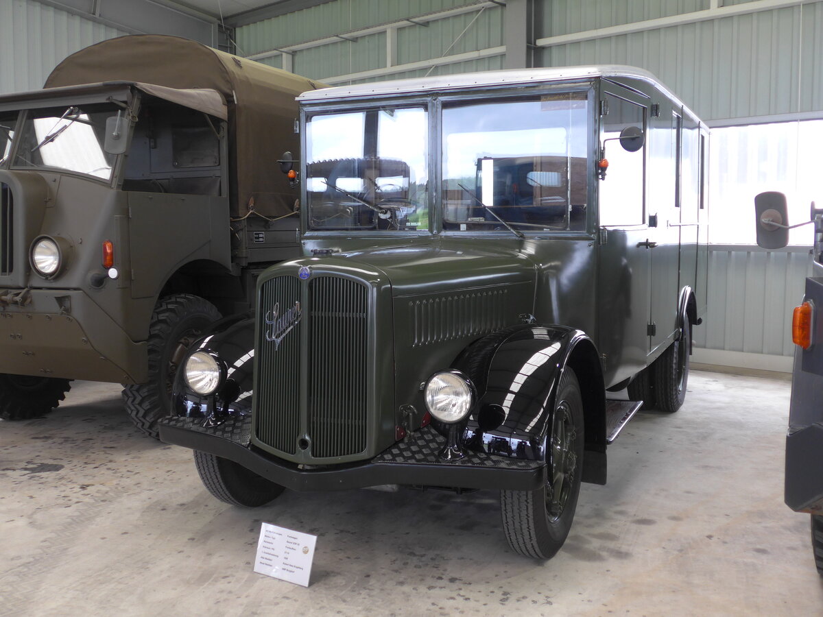 (171'570) - AMP, Burgdorf - Saurer (ex Hess, Engelberg; ex Schweizer Armee) am 4. Juni 2016 in Lyssach, Lorenz