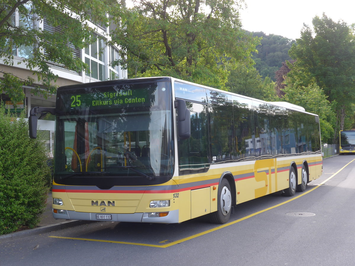 (171'706) - STI Thun - Nr. 132/BE 801'132 - MAN am 12. Juni 2016 bei der Schifflndte Thun