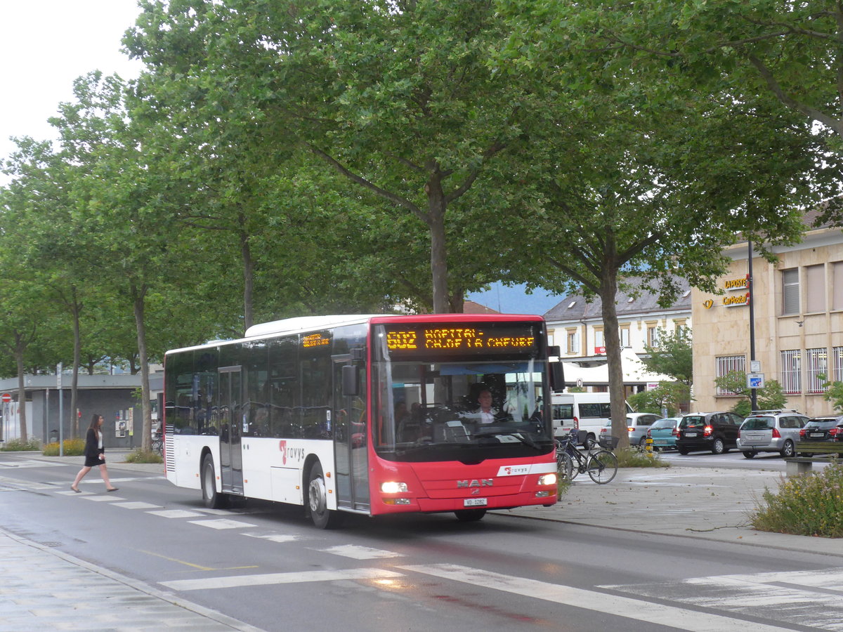 (172'879) - TRAVYS Yverdon - VD 1282 - MAN am 13. Juli 2016 beim Bahnhof Yverdon