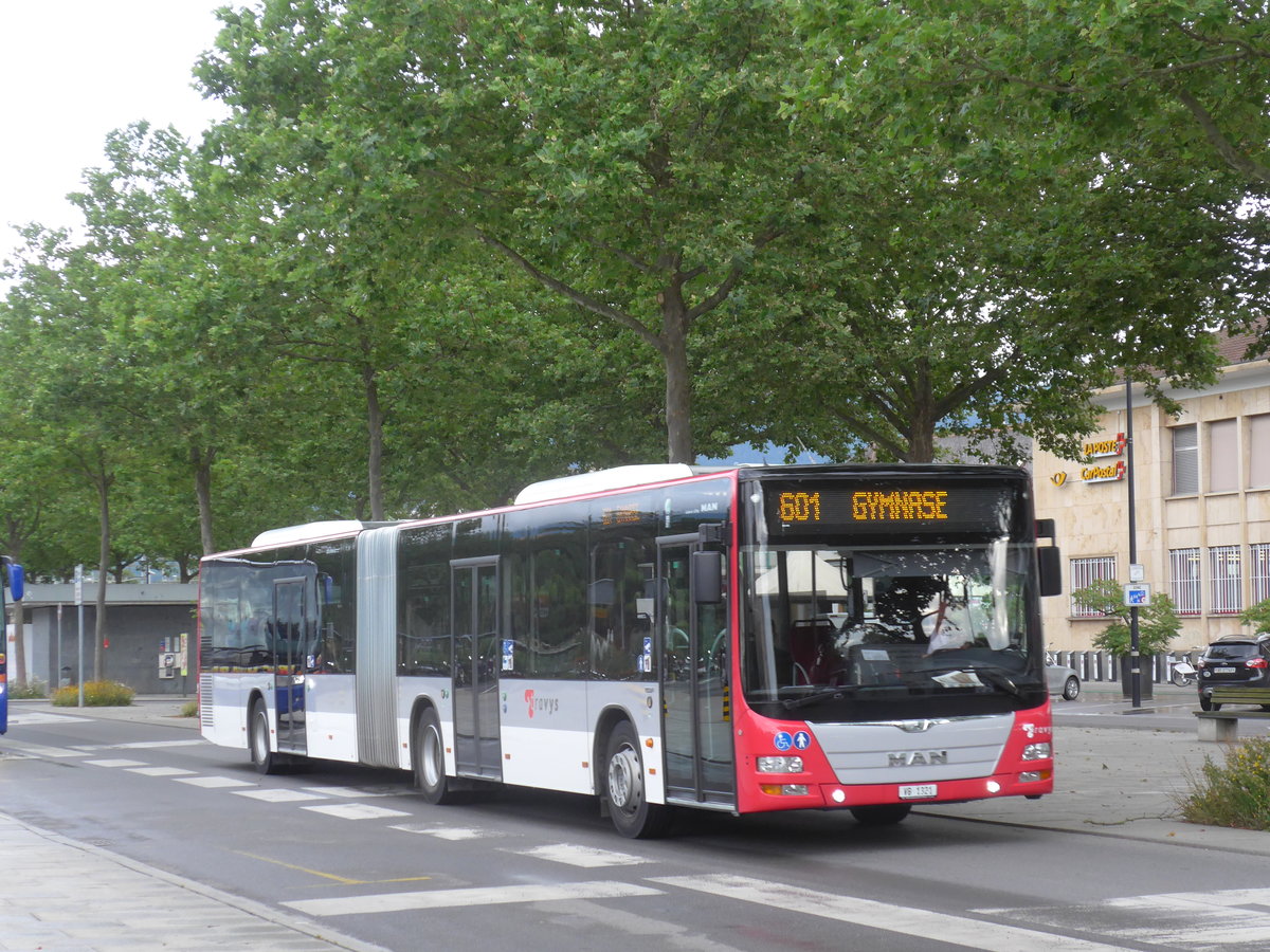 (172'886) - TRAVYS Yverdon - VD 1321 - MAN am 13. Juli 2016 beim Bahnhof Yverdon