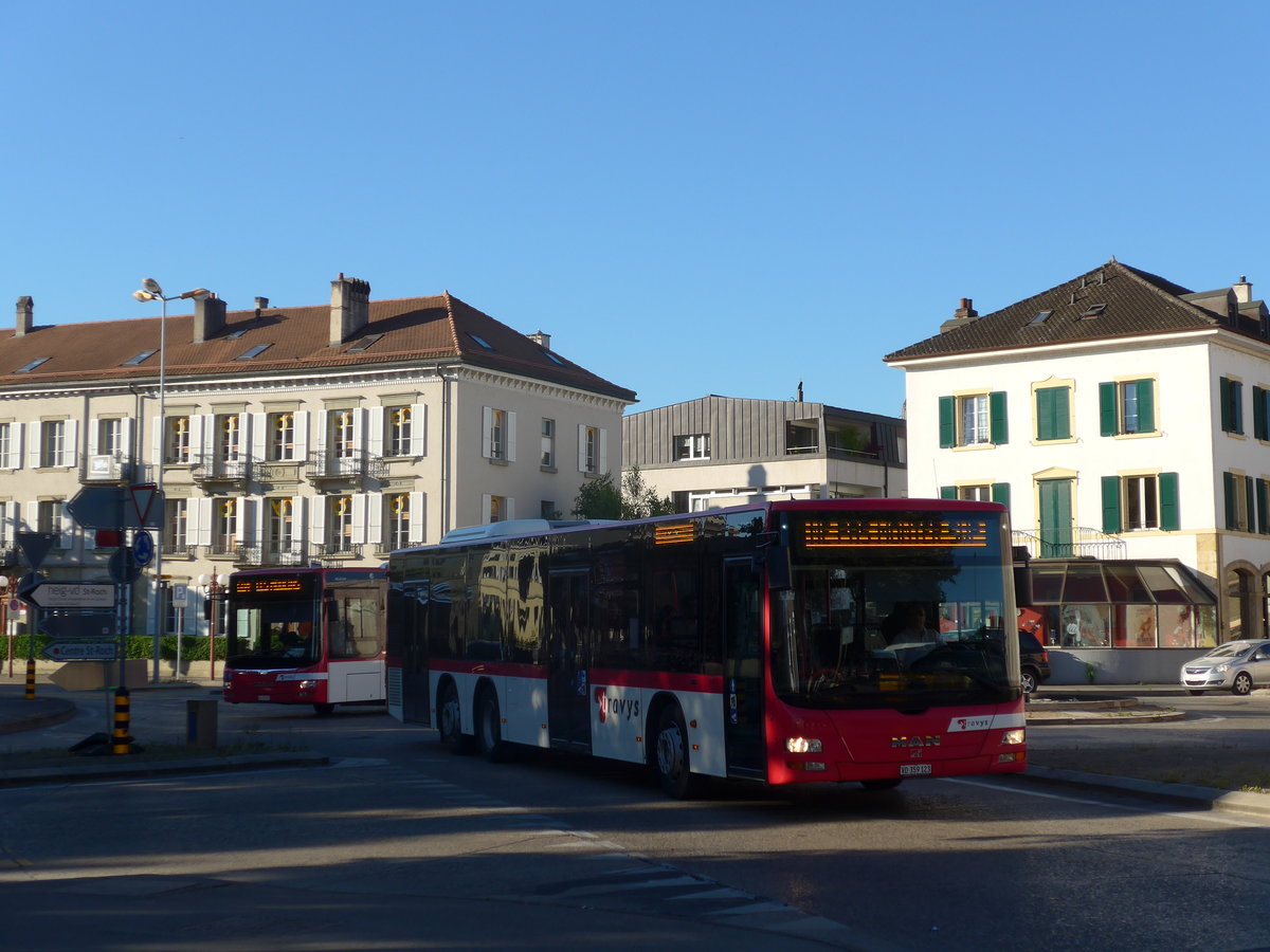 (173'134) - TRAVYS Yverdon - VD 359'123 - MAN am 19. Juli 2016 beim Bahnhof Yverdon