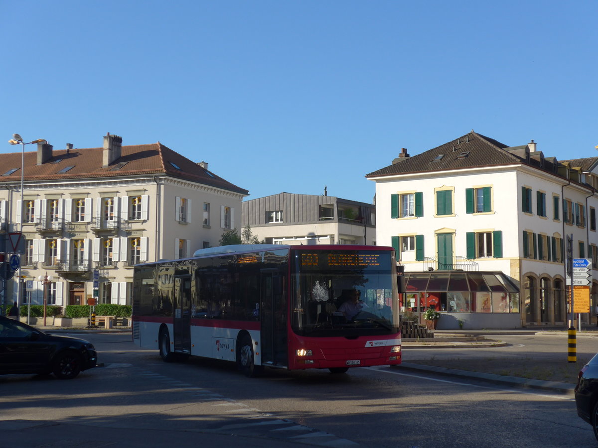 (173'138) - TRAVYS Yverdon - VD 550'345 - MAN am 19. Juli 2016 beim Bahnhof Yverdon