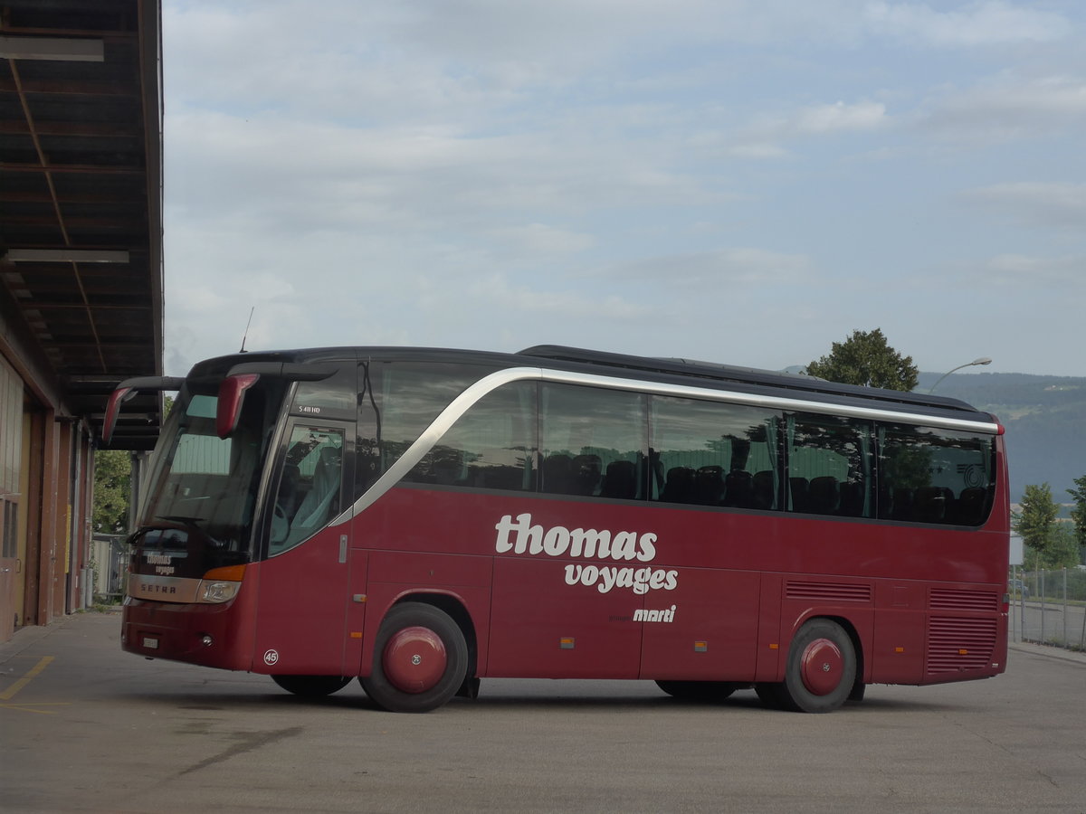 (173'232) - Thomas, Echallens - Nr. 45/VD 589'630 - Setra am 21. Juli 2016 in Yverdon, Postgarage