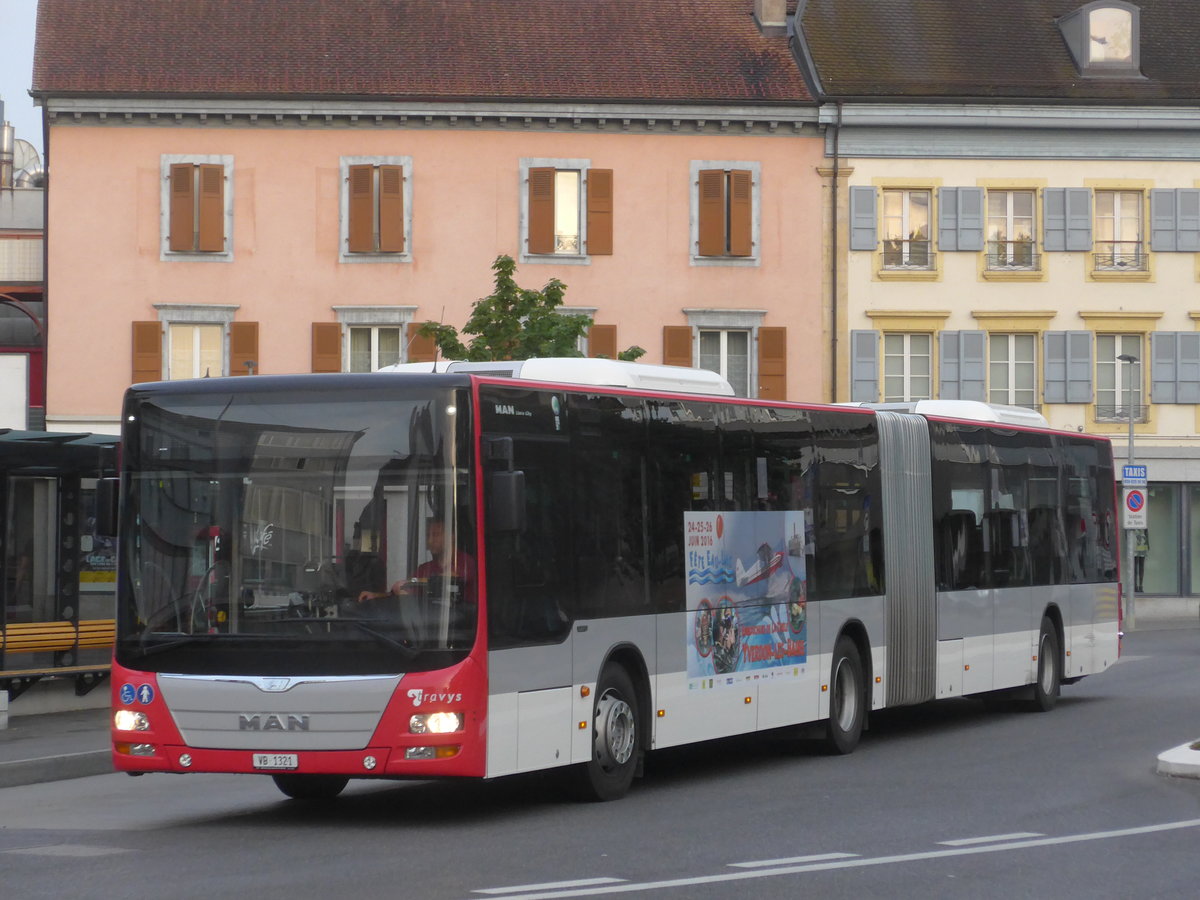 (173'246) - TRAVYS Yverdon - VD 1321 - MAN am 22. Juli 2016 in Yverdon, Bel-Air