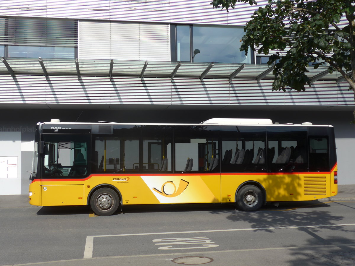 (173'292) - Gessinger, Bad Ragaz - GR 102'392 - MAN/Gppel am 24. Juli 2016 beim Bahnhof Landquart