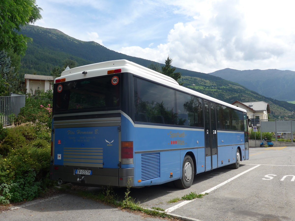 (173'330) - Fliri, Taufers - EN-635 YH - Setra (ex Terretaz, CH-Zernez; ex PostAuto Graubnden/CH; ex P 26'017) am 24. Juli 2016 beim Bahnhof Mals