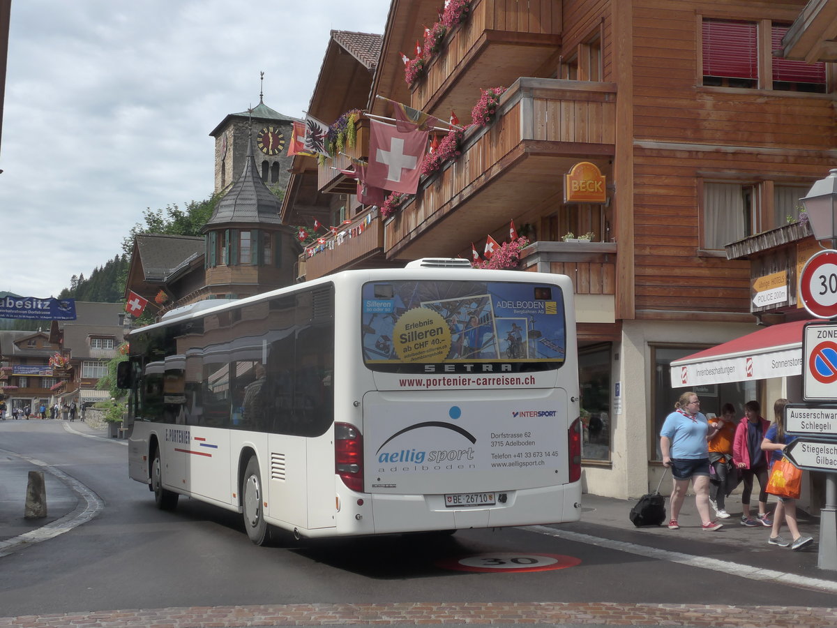 (173'405) - Portenier, Adelboden - Nr. 5/BE 26'710 - Setra am 31. Juli 2016 in Adelboden, Dorfstrasse