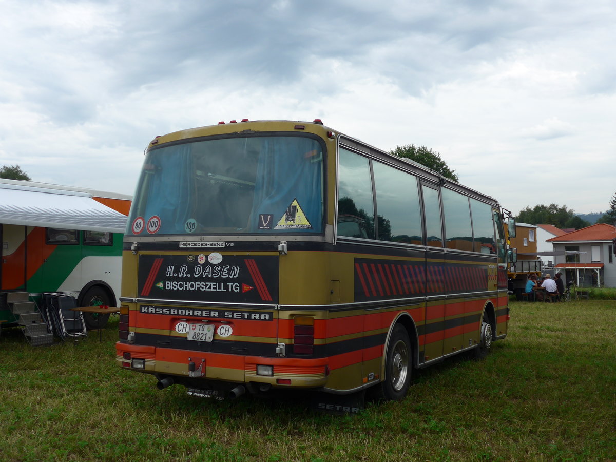 (174'055) - Aus der Schweiz: Dasen, Bischofszell - TG 8821 - Setra (ex Reichlin, Goldau) am 20. August 2016 in Bsingen, Bahnhof