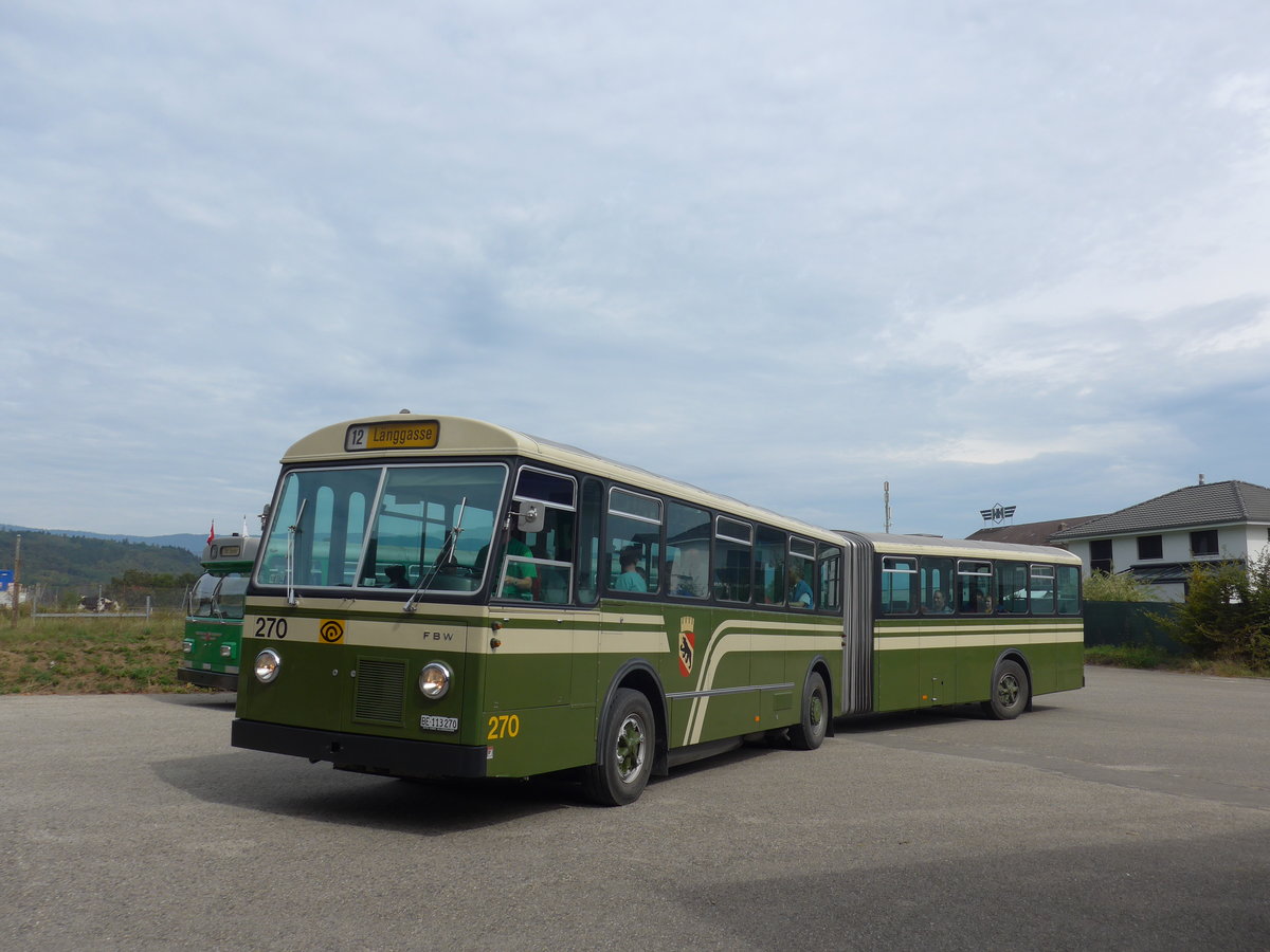 (174'501) - SVB Bern (TVB) - Nr. 270/BE 113'270 - FBW/SWS-Gangloff am 4. September 2016 in Finsterhennen, Landi