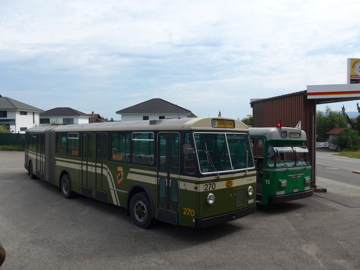 (174'509) - SVB Bern (TVB) - Nr. 270/BE 113'270 - FBW/SWS-Gangloff am 4. September 2016 in Finsterhennen, Landi