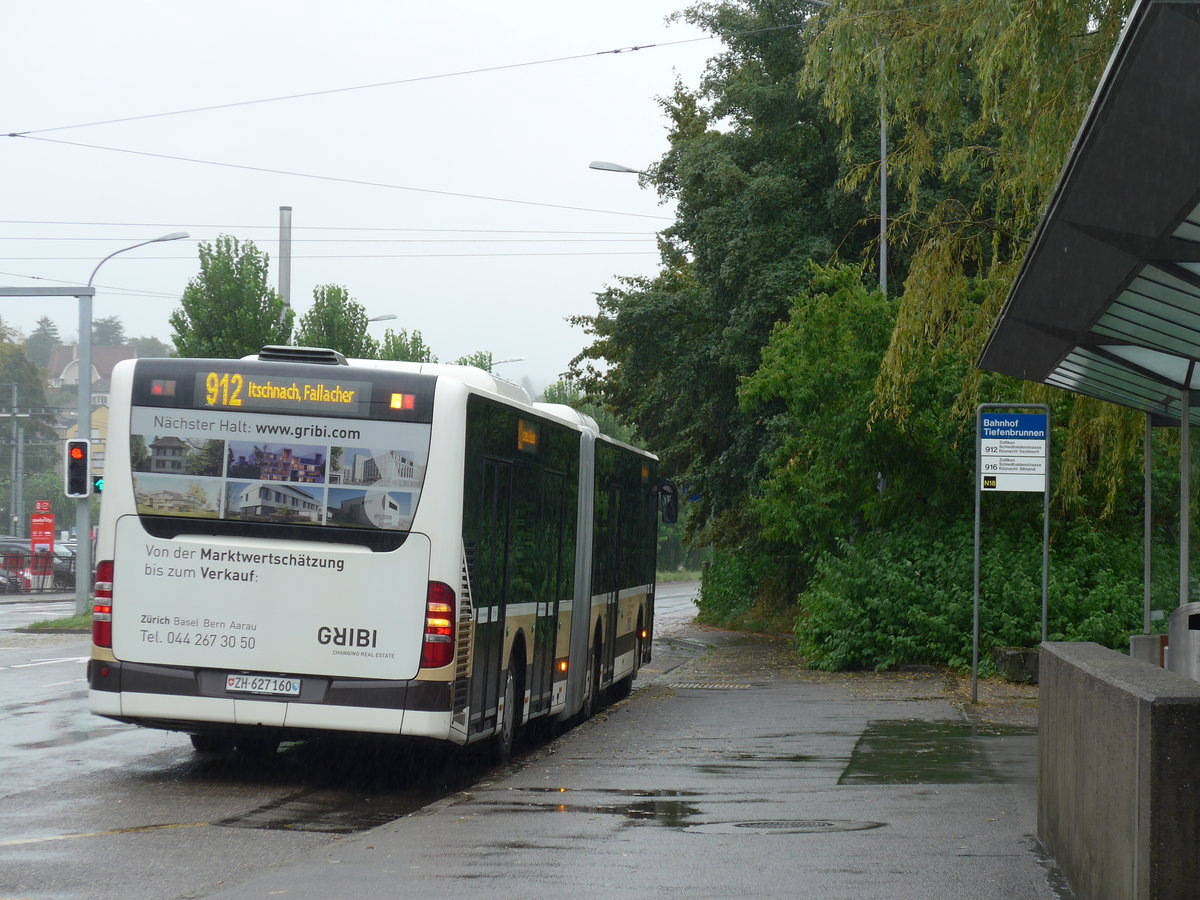 (174'577) - AZZK Zollikon - Nr. 60/ZH 627'160 - Mercedes am 5. September 2016 beim Bahnhof Zrich-Tiefenbrunnen