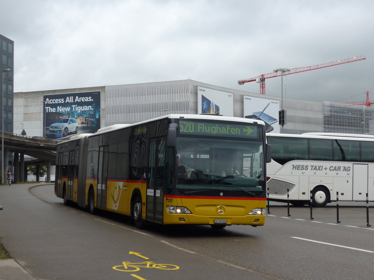 (174'603) - PostAuto Zrich - Nr. 237/ZH 780'684 - Mercedes am 5. September 2016 in Zrich, Flughafen