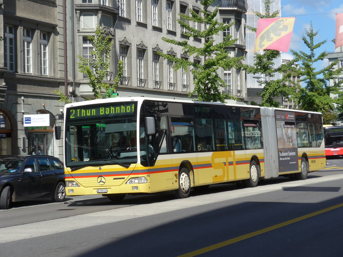 (174'653) - STI Thun - Nr. 110/BE 700'110 - Mercedes am 6. September 2016 in Thun, Bahnhofstrasse