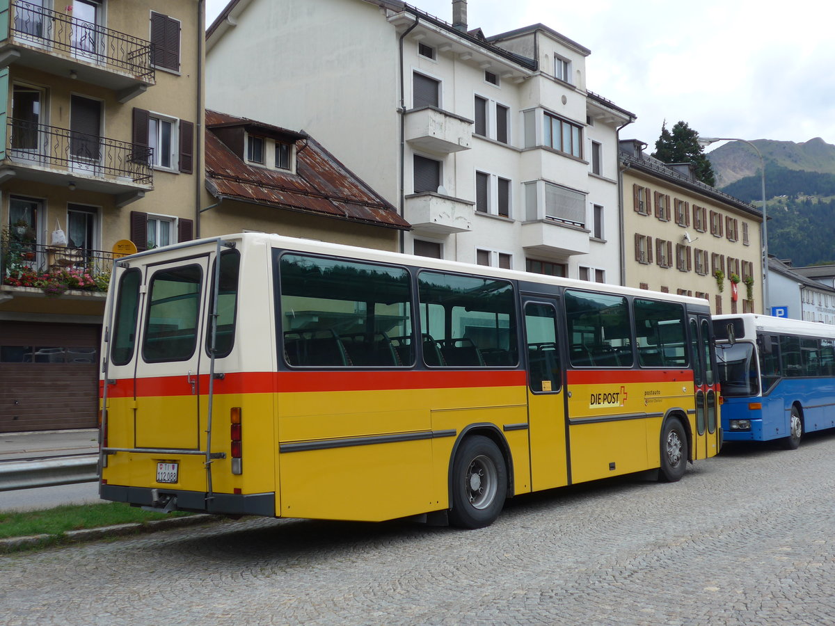 (174'978) - Marchetti, Airolo - TI 112'088 - NAW/Hess (ex PostAuto Bern; ex AVG Meiringen Nr. 66; ex P 24'452) am 18. September 2016 beim Bahnhof Airolo