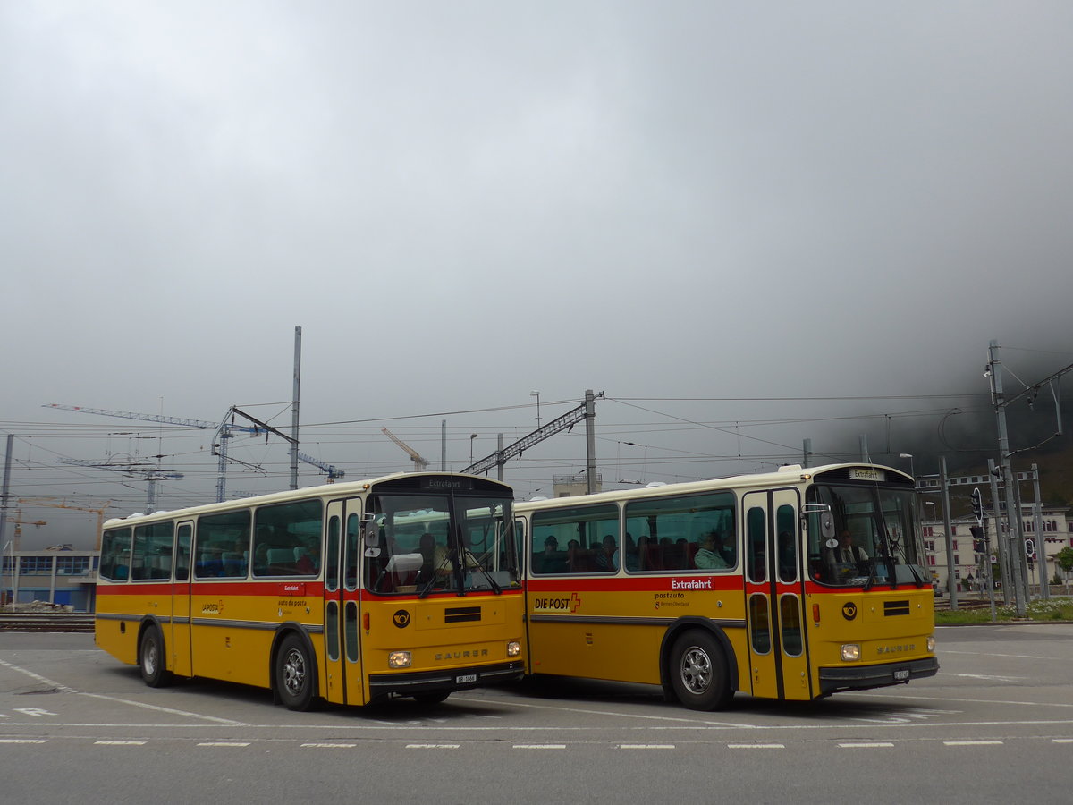 (175'031) - Mark, Andeer - GR 1866 - Saurer/R&J (ex PostAuto Graubnden; ex P 24'350) am 18. September 2016 beim Bahnhof Andermatt