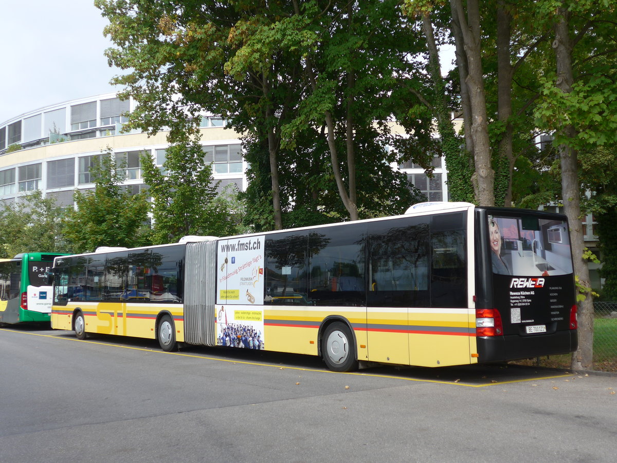 (175'055) - STI Thun - Nr. 121/BE 700'121 - MAN am 20. September 2016 bei der Schifflndte Thun