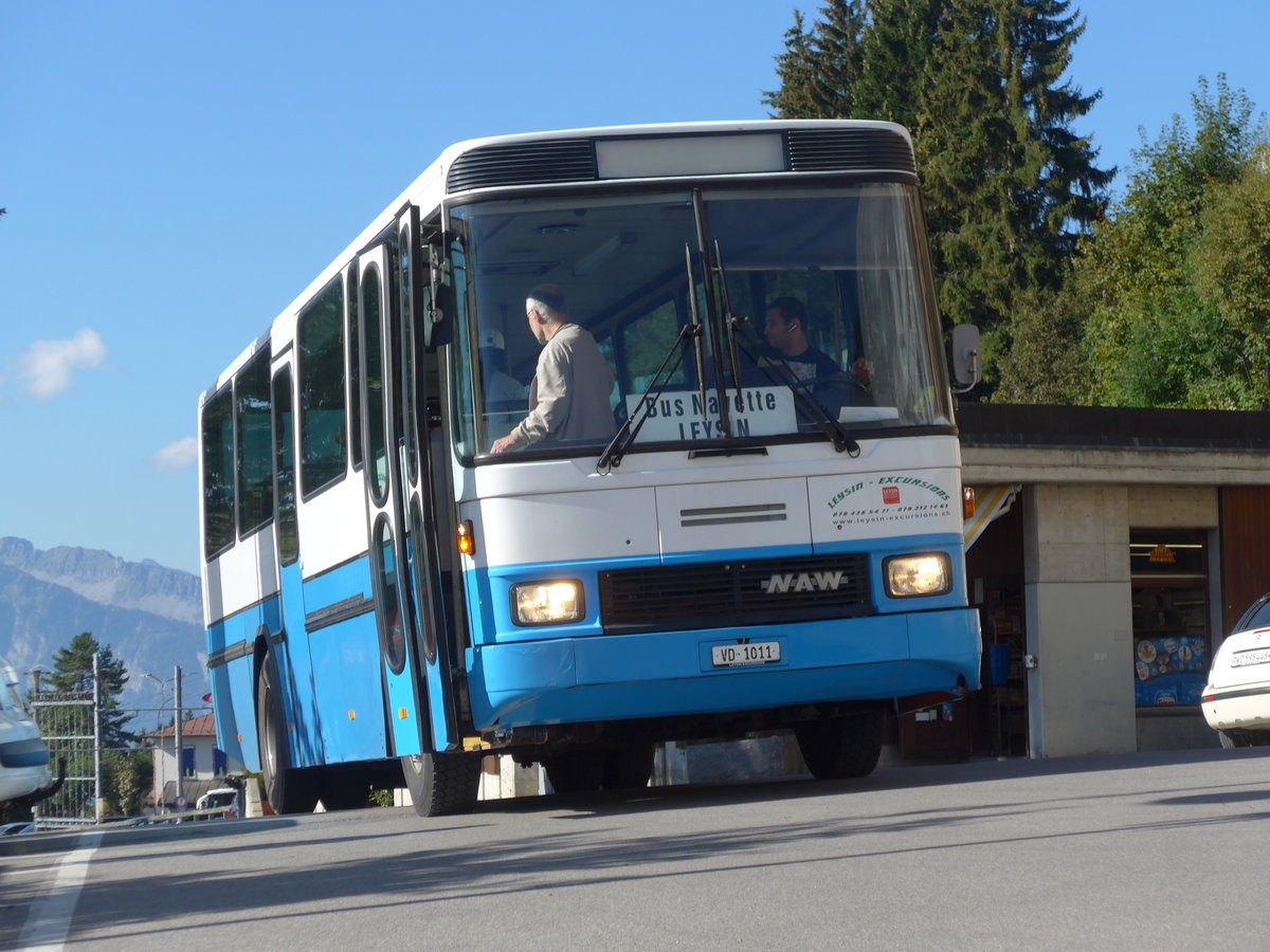 (175'083) - Leysin-Excursions, Leysin - VD 1011 - NAW/Hess (ex RTB Altsttten Nr. 48) am 24. September 2016 beim Bahnhof Leysin-Feydey