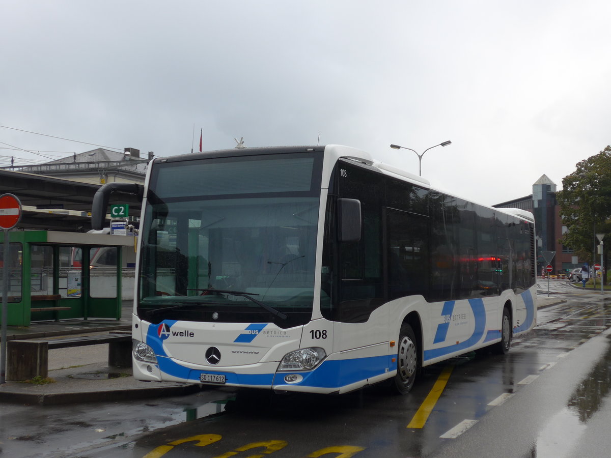 (175'296) - BOGG Wangen b.O. - Nr. 108/SO 117'612 - Mercedes am 2. Oktober 2016 beim Bahnhof Olten