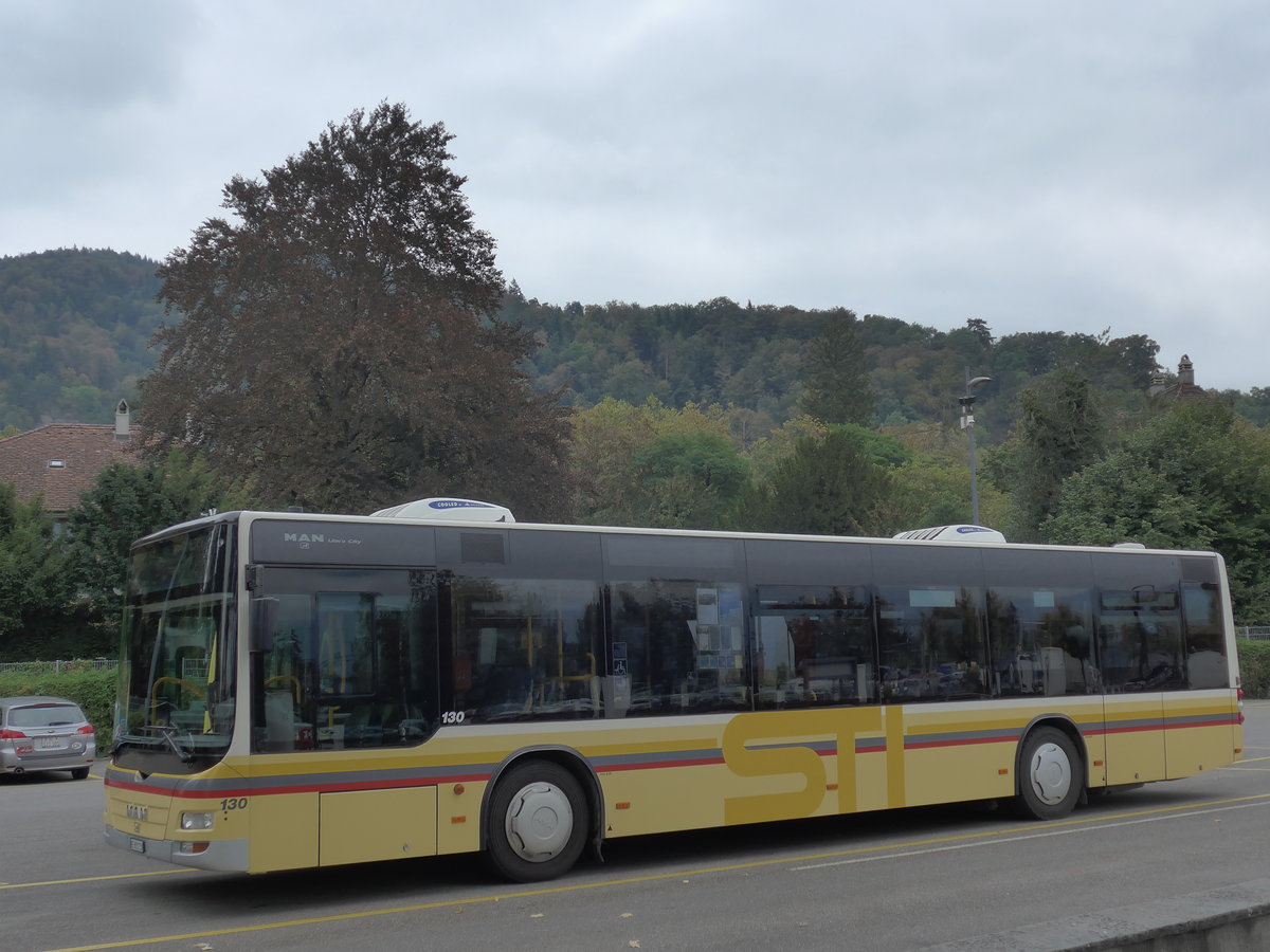 (175'437) - STI Thun - Nr. 130/BE 801'130 - MAN am 5. Oktober 2016 bei der Schifflndte Thun