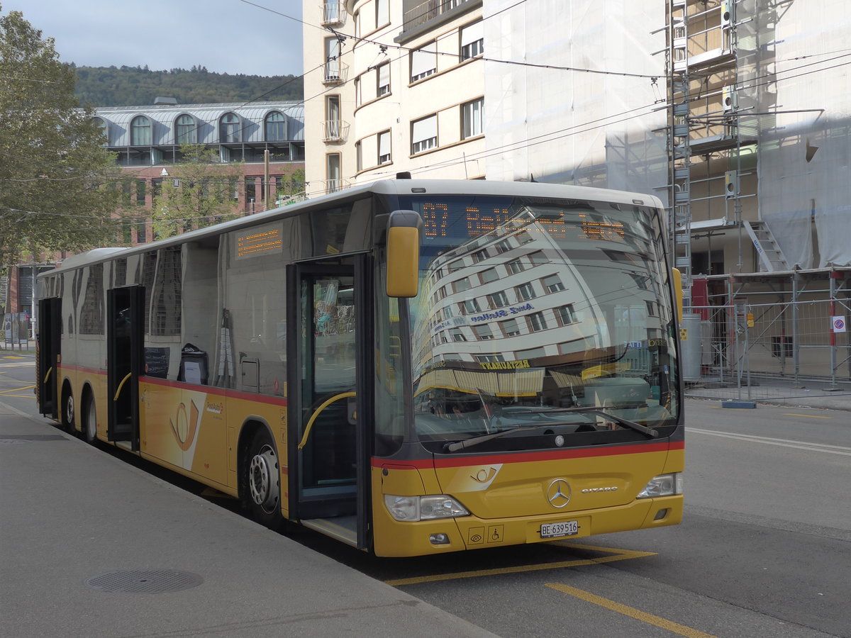 (175'548) - AVA Aarberg - Nr. 4/BE 639'516 - Mercedes am 7. Oktober 2016 in Biel, Bahnhofplatz