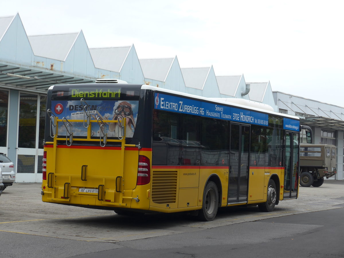 (175'593) - PostAuto Bern - BE 489'810 - Mercedes (ex Portenier, Adelboden Nr. 10) am 14. Oktober 2016 in Thun, Garage STI